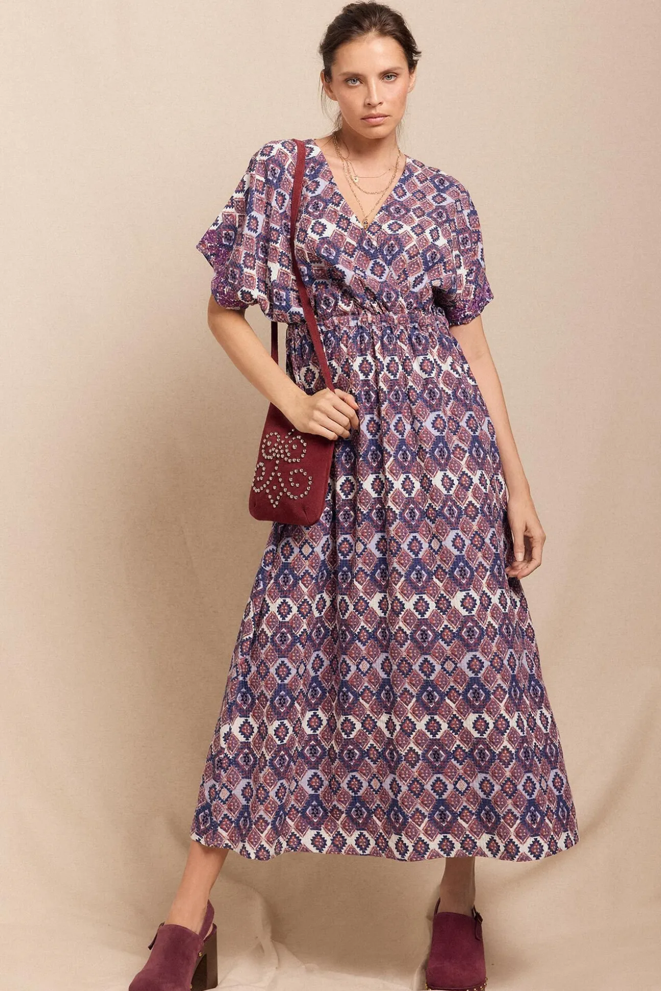 Vestido largo estampado