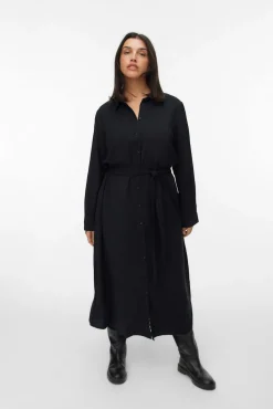 Vestido midi camisero talla grande