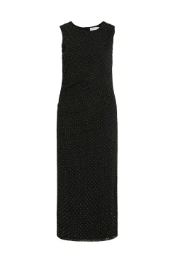 Vestido midi con brillos