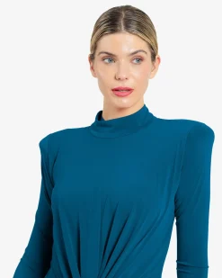 Vestido midi con nudo frontal