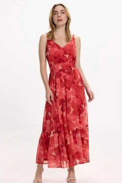 Vestido midi de flores