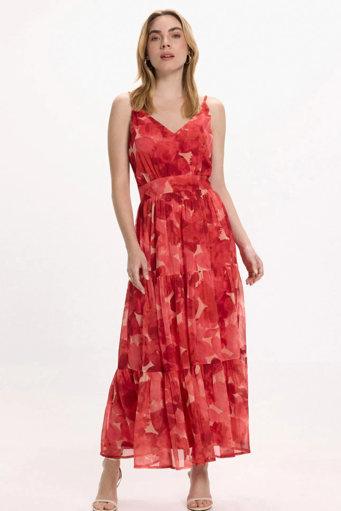 Vestido midi de flores