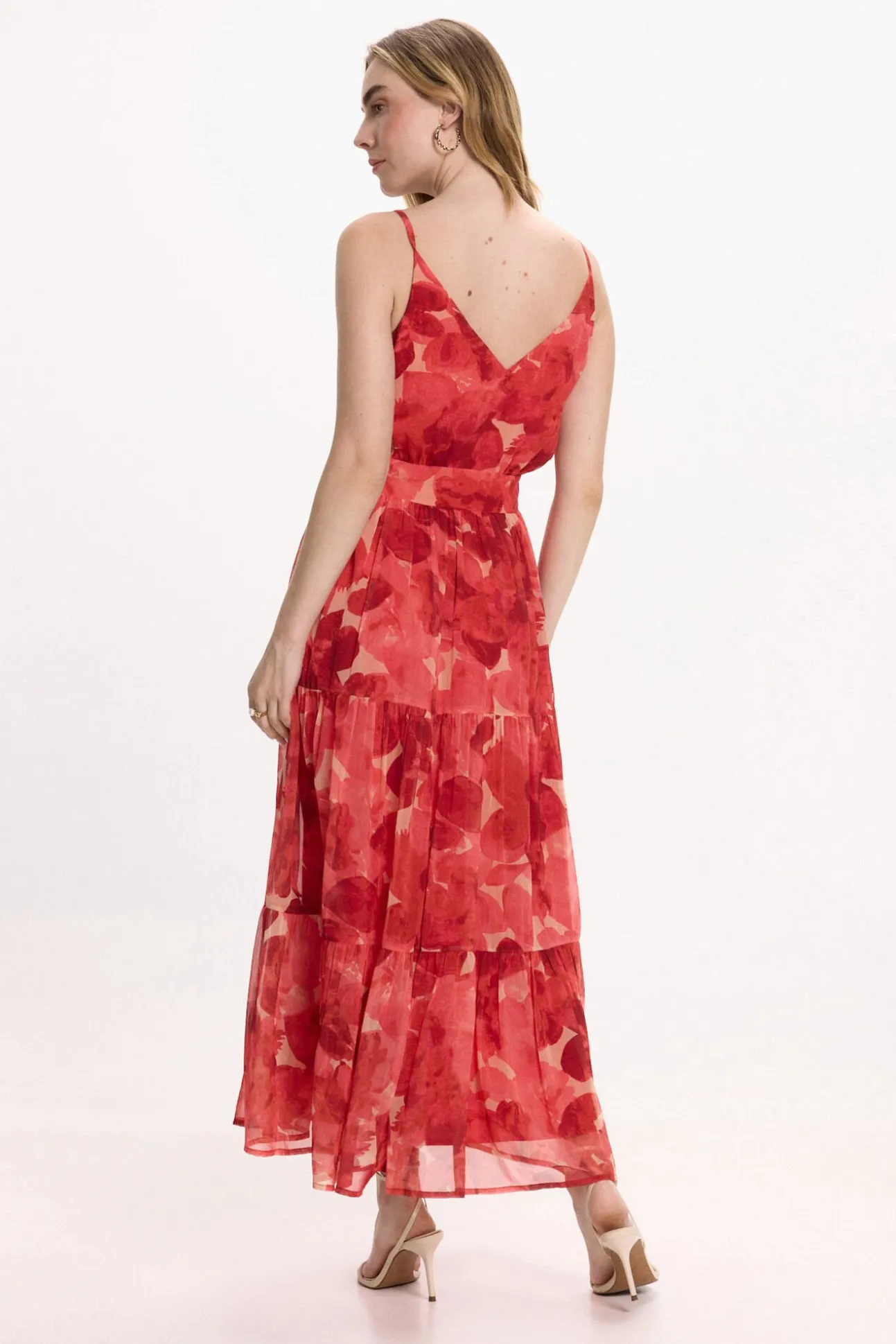 Vestido midi de flores