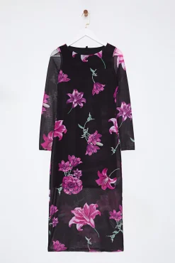 Vestido midi de tul