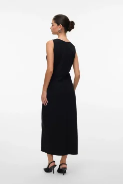 Vestido midi detalle hebilla