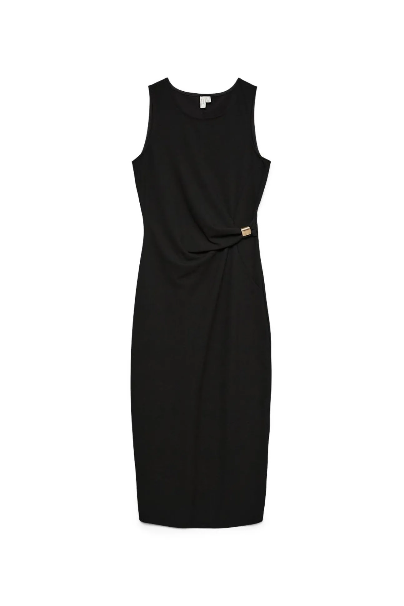 Vestido midi detalle hebilla