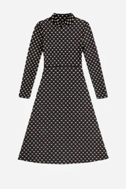 Vestido midi punto estampado