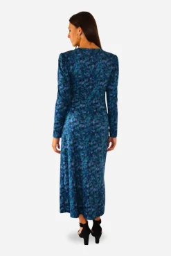 Vestido midi punto estampado