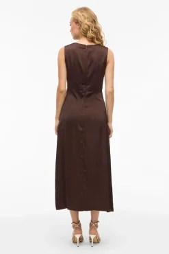 Vestido midi satinado
