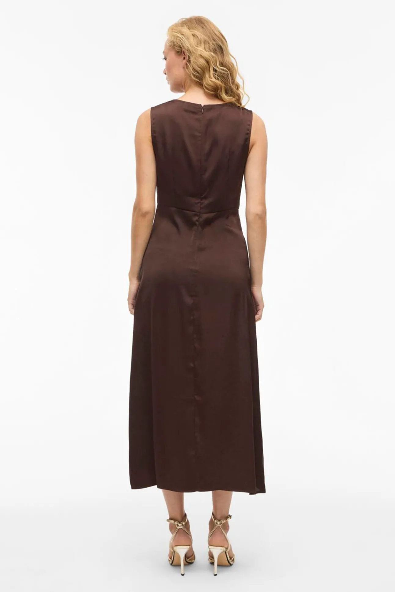 Vestido midi satinado