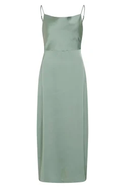 Vestido midi satinado