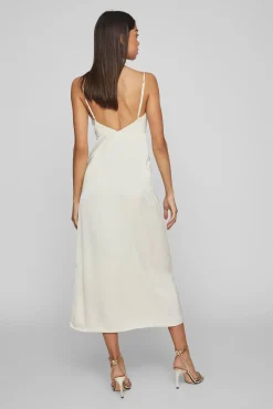 Vestido midi satinado