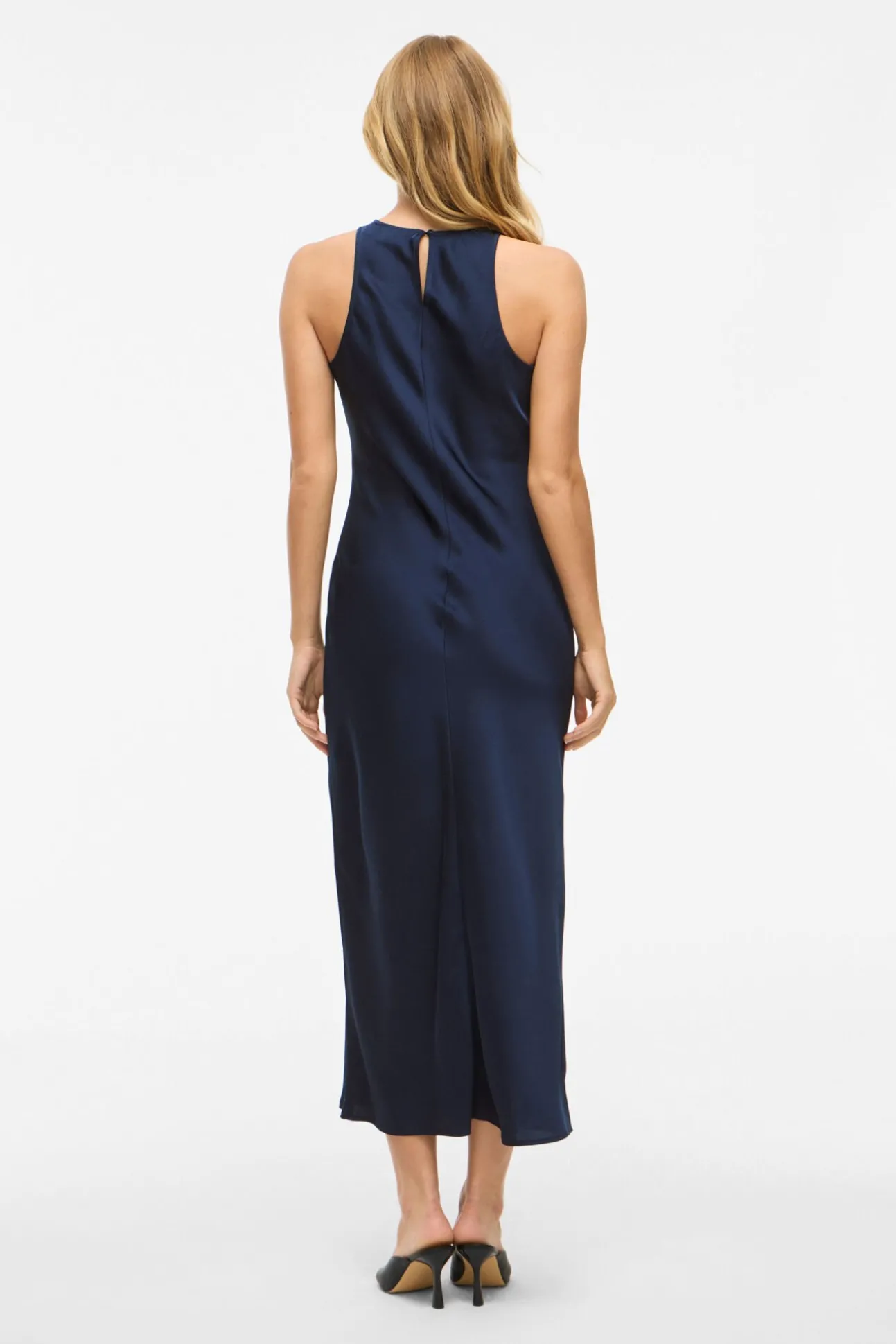 Vestido midi satinado
