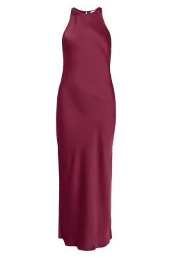 Vestido midi satinado