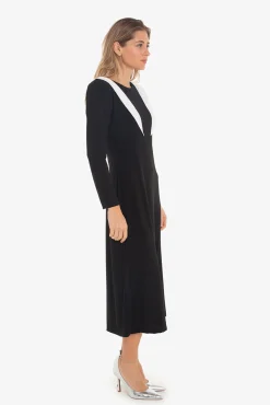 Vestido solapas en hombros