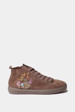 Zapatilla abotinadabcon detalles florales