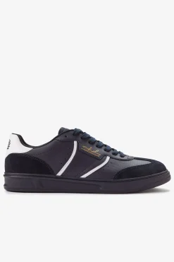 Zapatilla B4 embossed leather/suede