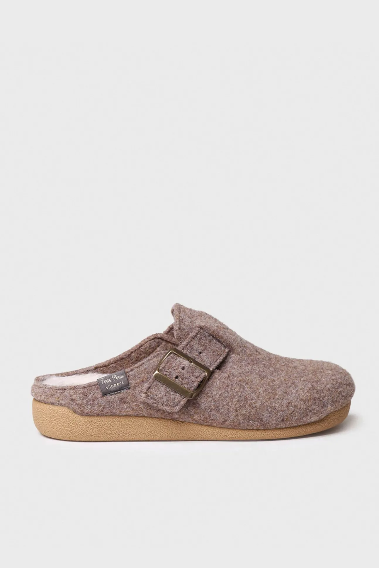 Zapatilla Tipo Zueco Para Mujer En Fieltro