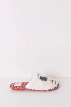 Zapatillas casa borreguito cuadros Snoopy