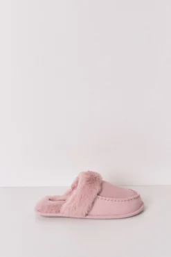 Zapatillas casa pelo sintético rosa