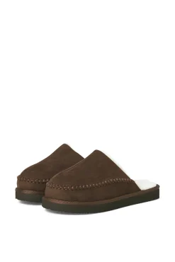 Zapatillas de casa mule con borrego