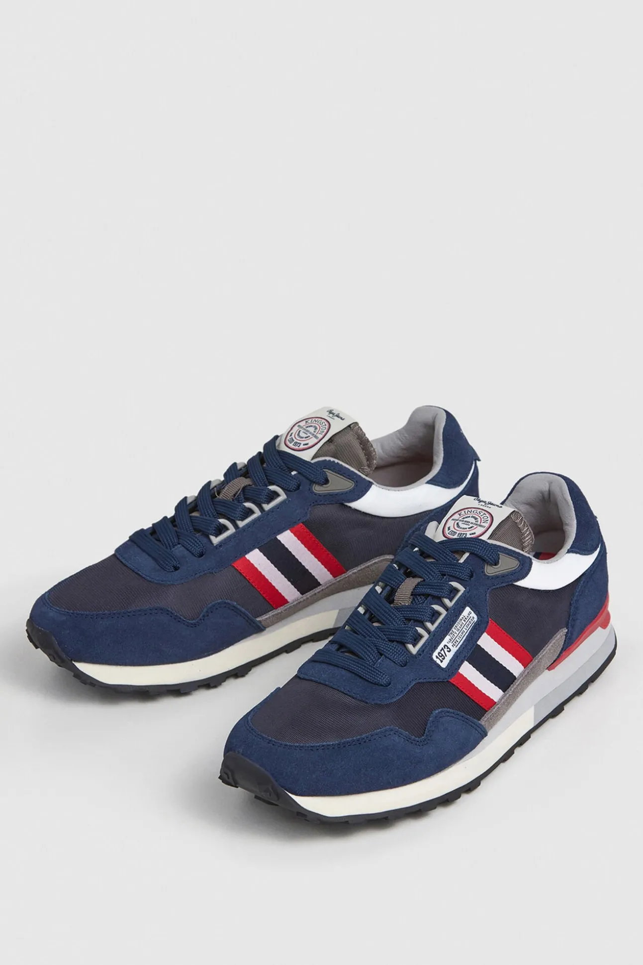 Zapatillas Running Con Detalles En Ante