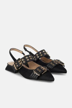 Zapato destalonado hebilla ancha