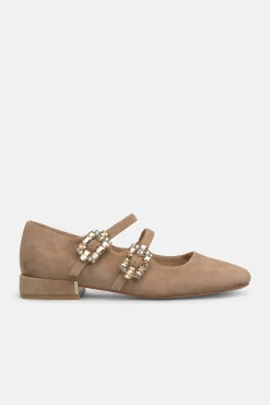 Zapato plano doble hebilla