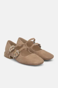 Zapato plano doble hebilla