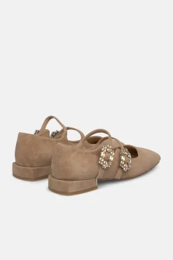 Zapato plano doble hebilla